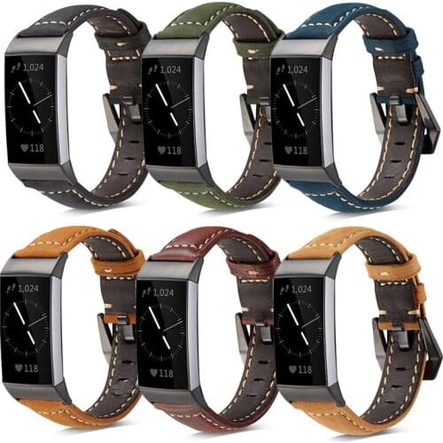 Top Quality Replacement Wrist Strap For Fitbit Charge 4 Band Leather Watchband Wrist For Fitbit Charge 3 Bracelet Charge3 Band