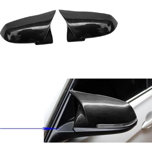 1 Pair Carbon Fiber Side Mirror Cover Caps for BMW X3 X4 X5 X6