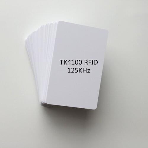 100pcs/lot Blank White Inkjet PVC RFID Proximity 125KHZ Chip PVC Card Smart Contactless IC Card