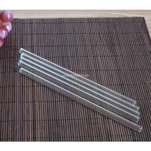 100pcs Transparent Glass Straws Straight Bent Drinking Straw Birthday Clear Kitichen Straws For Home Party Barware Accessories
