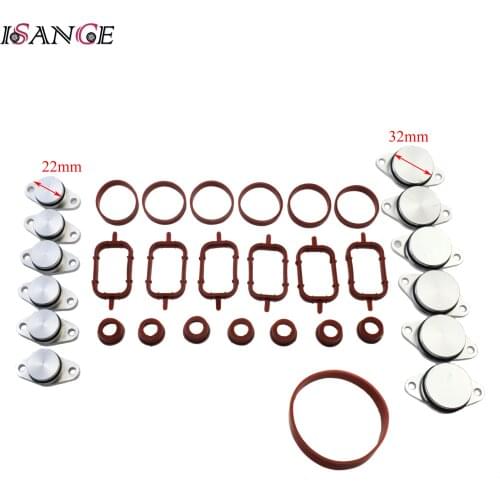 22/ 32mm Swirl Flap Gasket Seals Plates Kit For BMW X3 X5 X6 E39 E46 E53 E38 E90 11617790198 11612246945 11612245439 11617800585