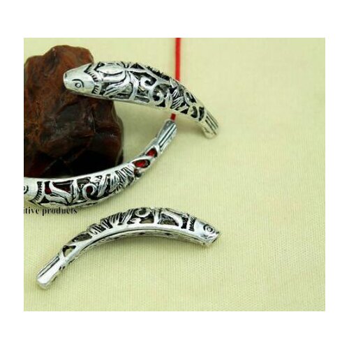 5pcs/lot Tibetan Silver fish bead for bracelet Decorative Metal DIY Jewelry Alloy accessories dgs3s