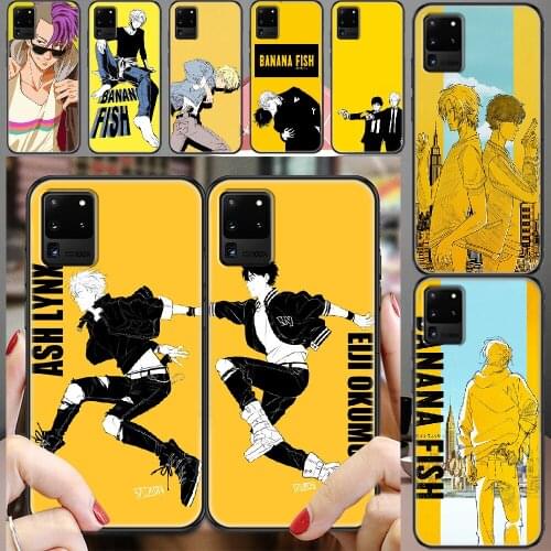 Banana Fish Anime Phone case For Samsung Galaxy Note 4 8 9 10 20 S8 S9 S10 S10E S20 Plus UITRA Ultra black fashion back luxury