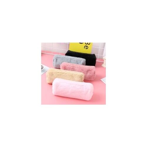 Pencil case small fresh and cute girl plush octagonal pencil case girl heart student simple storage bag