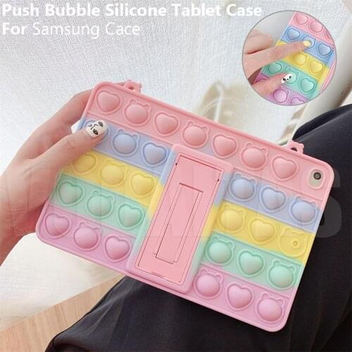 Case for Samsung Galaxy Tab A8 A7 S6 Lite SM-T220/T225 SM-T500/T505 SM-P610/P615 SM-T290/T295 T510 Stress-Relieve Silicone Cover