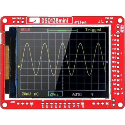 DSO138 Mini Digital Oscilloscope DIY Kit SMD Parts Pre-soldered Electronic Learning Set 1MSa/s 0-200KHz with Transparent Case