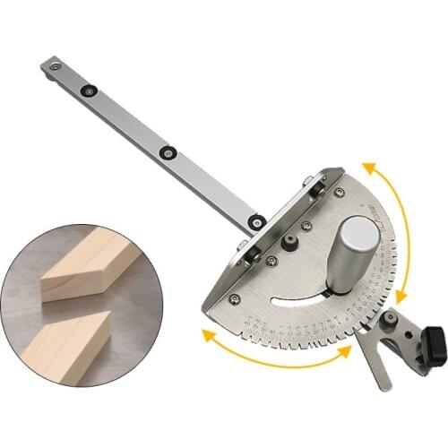 Woodworking Fence Miter Gauge Set Table Saw Router Angle Miter Gauge Guide 450mm Mortise Tenon and Flip Stopper DIY Tools