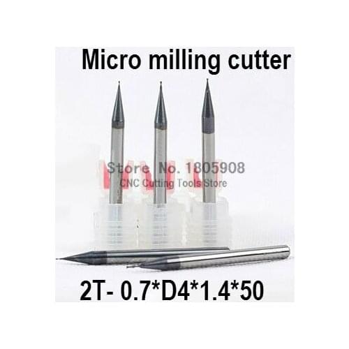 Micro carbide cutter 1PCS 2Flute 2F-0.7*4*1.4*50mm alloy milling cutter, CNC machine,milling machine, CNC milling tools, Nc tool