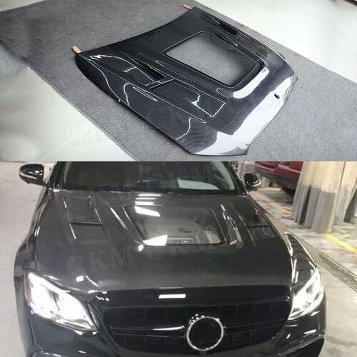Carbon Fiber Engine Hood Transparent Bonnet For Benz E Class W213 E250 E350 E43 E63 AMG 2016 2017 2018 Body Kits