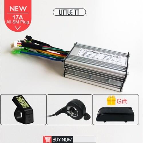 Ebike Brushless Controller with KT LCD LED Electric Bicycle Display 36V 48V 350W 17A Brushless 6 Mosfet For Ebike Conversion Kit