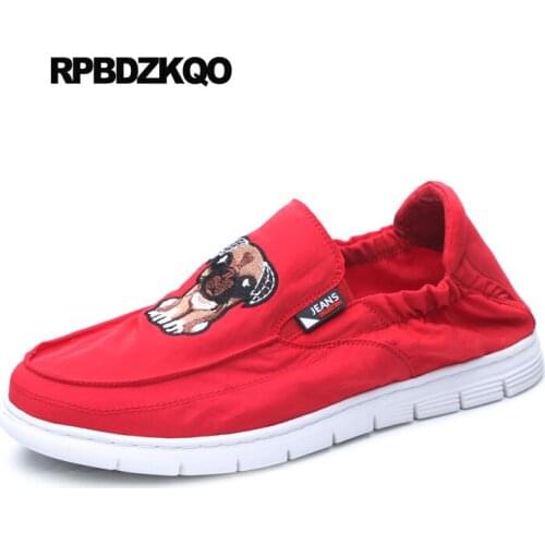 Sneakers Spring Canvas Animal Print Breathable New Skate Luxury Black Red Printed Men Italy Casual Shoes European Embroidery