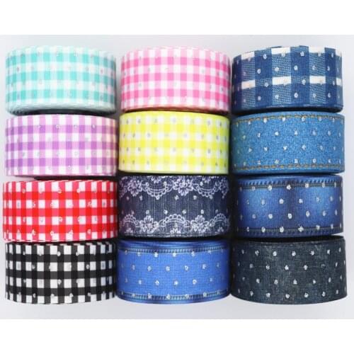 18071701, 1" 25mm 10 yards glitter silver dots printed grosgrain ribbons DIY handmade materials