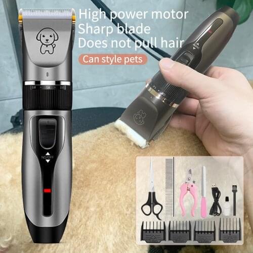 Pet Dog Cat Hair Clippers Electric Low-Noise Hair Trimmer Rechargeable Grooming Scissor Shaver Cut Machine Set Hair Cutter