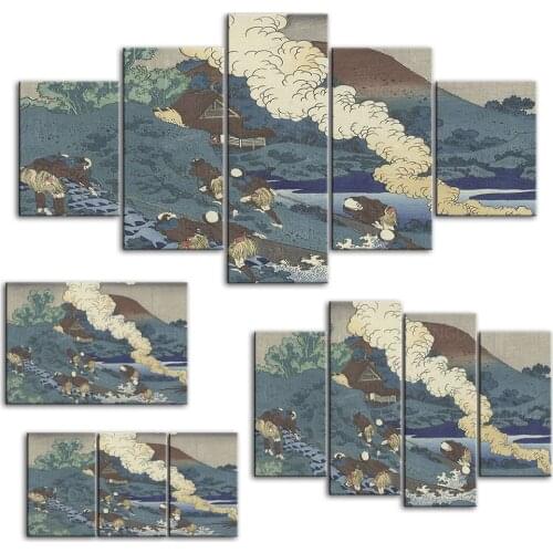 Modular Hd Prints Pictures Cartoon Mountain Fog View Sky Home Decoration Painting Canvas Poster Frame Wall Art For Living Room