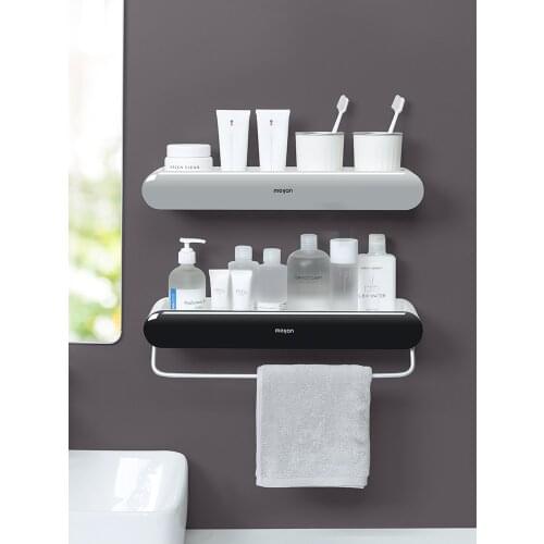 Toilet bathroom wall hung on the wall shelf tripod punched toilet wash gargle free towel receive artifact