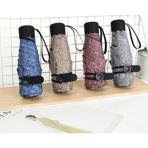 New portable mens umbrella mini pocket bear umbrella UV protection rain folding ladies small 50 percent sun umbrella sale 3