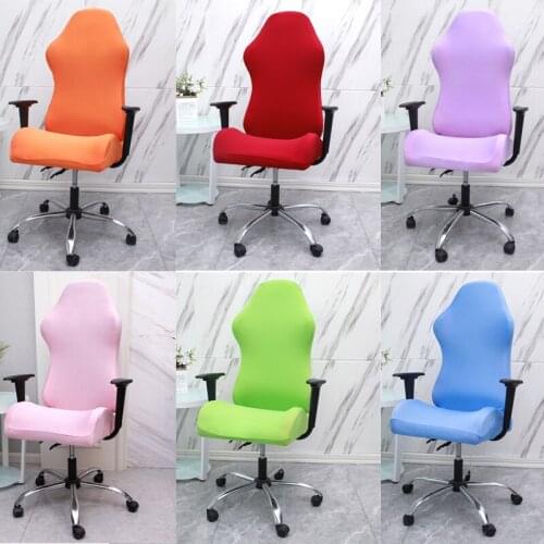 Solid Color Elastic Gaming Chair Covers Modern Office Rotating Computer Anti-dirty Chair Seat Cases Removable Housse De Chaise
