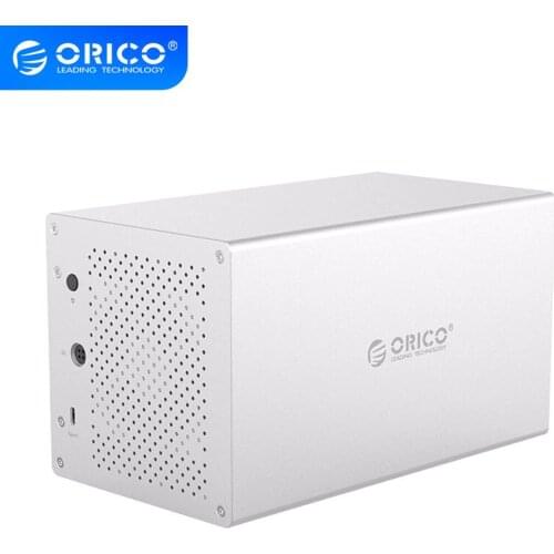 ORICO WS Series 3.5'' 4 Bay SATA3.0 to Type C HDD Enclosure Support 4*10TB Hard Drive Disk HDD Case 5Gbps High Speed HDD Case