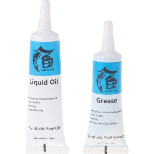 1Set Fishing Reel Lubrication Oil&Grease Lubricating Bearing Maintainence Supply