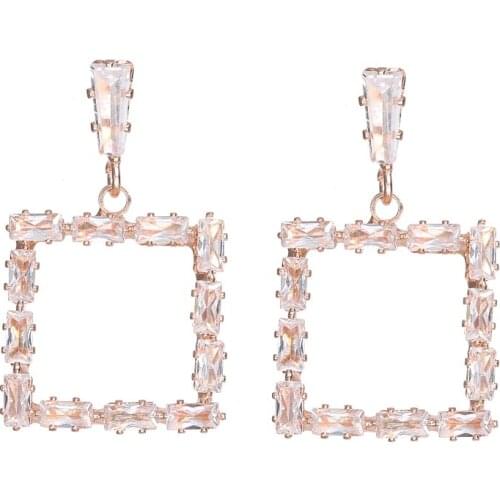Bettyue New Arrival Fashion Geometry Shape Earring For Female Shiny Decoration Wedding Party Elegant Ornament Delicate Gift