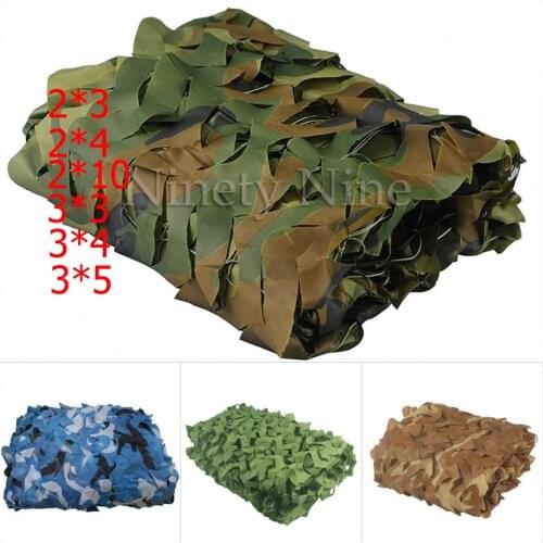 2X3m to 5X10m Outdoor Camping Military Camouflage Nets Woodland Army Camo netting Camping Sun ShelterTent Shade sun shelter