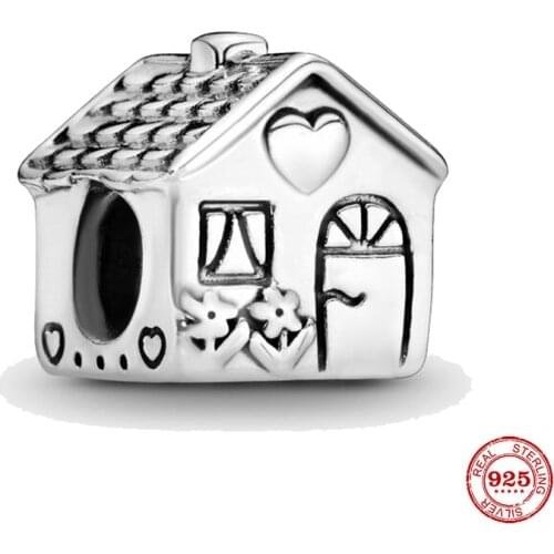 New Fashion 925 Sterling Silver Family House Beads Charm Fit Pandora Bracelet Diy Jewelry Gift Dropshiping