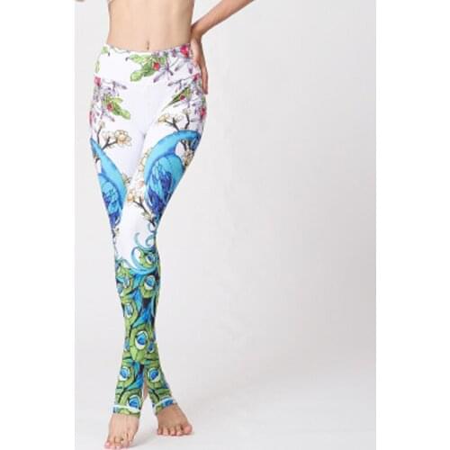 High Waisted Yoga Pants Tight Leggings Seamless Print Leggings Elastic Exercise Trousers Anti Cellulite Leggings Workout Pants