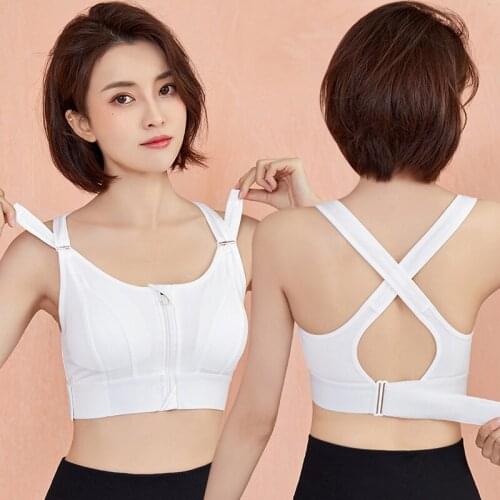 Sports Bra Women Sportswe Crop Sport Top Adjustable Belt Zipper Yoga Running Bras Push Up Vest Shockproof Underwear Gym Bralette
