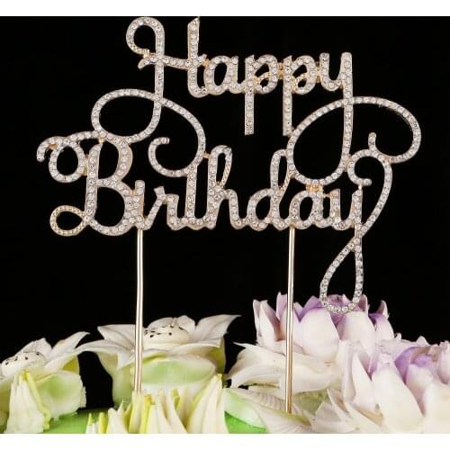 Happy Birthday Cake Toppers Silver lettershappy birthday Tool Party Supplies Ideas (Glitter Silver)