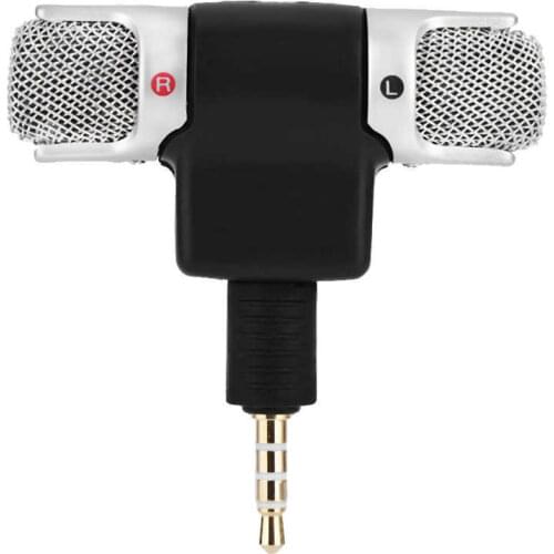 3.5mm Mini External Microphone Mic Stereo Recorder For Samrt Cell Phones
