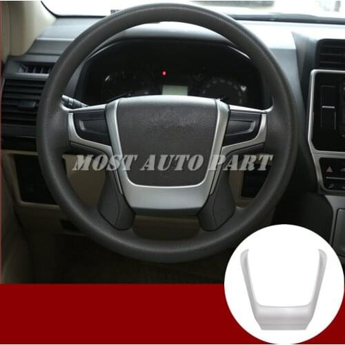 Interior Steering Wheel Sequins Trim Cover 1pcs For Toyota Prado FJ150 2018-2019 Car accesories interior Car decoration