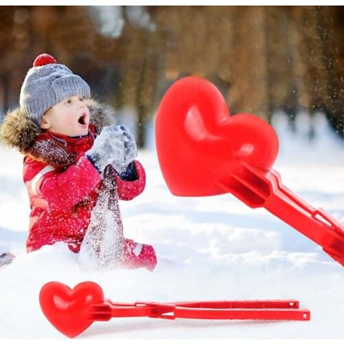Heart Snowball Maker Plastic Snow Ball Maker Mold Clamp Clip Kids Outdoor Game Winter Toys Creative Fun & Sports Kids Gifts