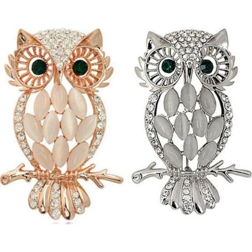 Womens Animal Brooch Brooch Gold Color Shiny Owl Brooch Brooch Jewelry Wedding Party Jewelry Best Gift