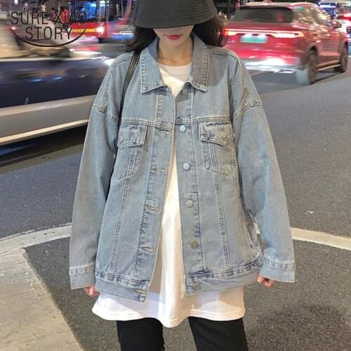 2021 Plus Size Jeans Denim Coat New Jean Jacket Women Clothes Korean Loose Womens Spring Autumn Jacket Solid Casual Tops 16291