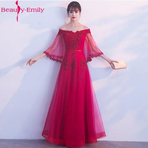 2019 Elegant Boat Neck Evening Dress Long Lace Appliques Sleeveless Burgundy Evening Gown Real Photo Dress Robe De Soiree