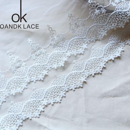 1YARD Lace ribbon for curtain table clothing lady hat decoration braid embroidery lace fabric trim diy sewing accessories