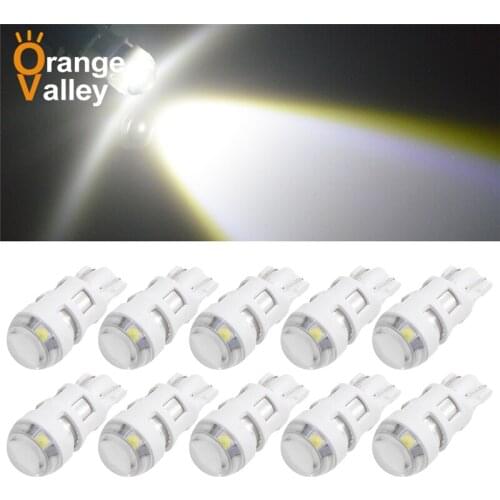 10PCS T10 W5W LED Car Clearance Lights Reading Lamp 3030 SMD Auto Interior Vehicle Dome Door Bulb Accessories Trunk light 6000K