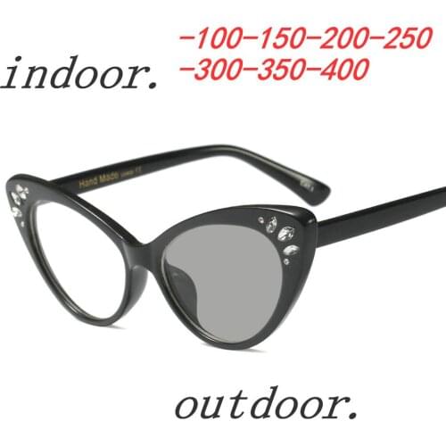 2019 Myopia Sunglasses Photochromic Finished Men Women Myopia Eyeglasses Frame with color lens Sun glasses Myopia Eyewear FML