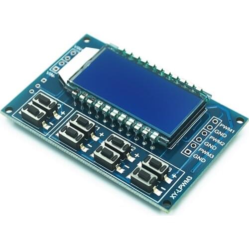 3 channel PWM pulse frequency duty cycle adjustable module square wave rectangular wave signal generator