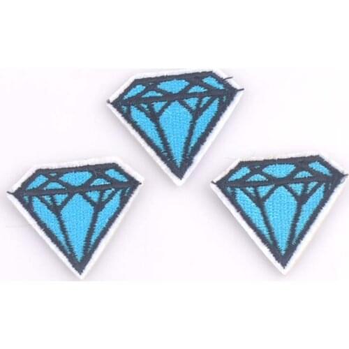 5pcs Diamond Gemstone Carat Retro Jewelry Women Fashion Applique Iron On Patches 3.8x3.5cm cp1091