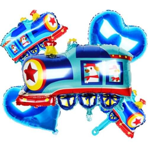 5 PCS Train & Mini Train And Heart Balloons Decoration Kit Party Decorations Balloon Birthday Decorations Home Decor