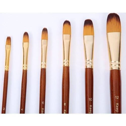 6 Piece Set Oil Painting Brushes Coffee Rods Aluminum Tube Special Education Arts And Crafts Tools