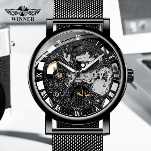 2020 WINNER Top Quality Clock Mechanical Business Watche Sport Men Wristwatch Luminous Relogio Masculino