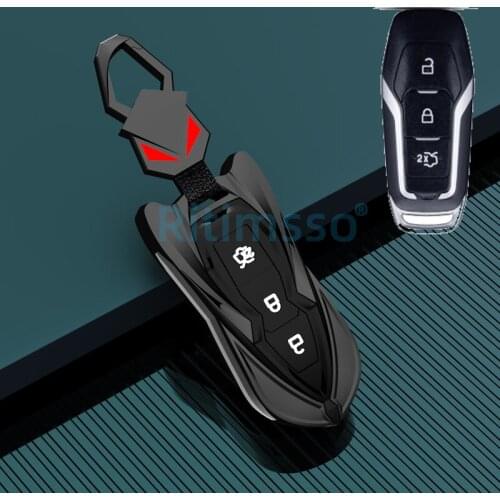 2019 Alloy Key Cover Case For Ford Fusion Mondeo Mustang F-150 Explorer Edge 2015 2016 2017 2018 Car Styling Key Protection