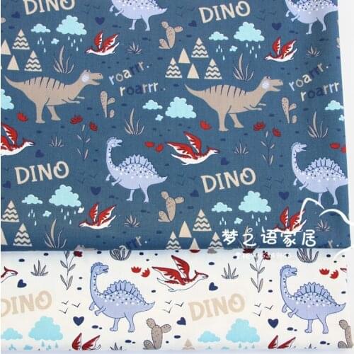 Dinosaur cotton fabrics for DIY Sewing textile tecido tissue patchwork home bedding pillow quilting tilda baby clothes dress