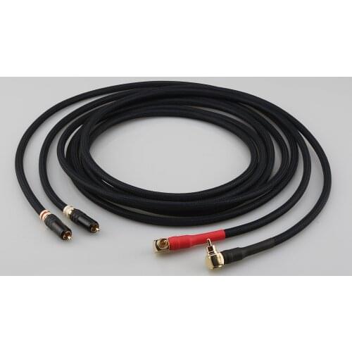 HI-End Top Grade Silver Plated RCA Male To Right Angled RCA Audio Extension Cable HIFI