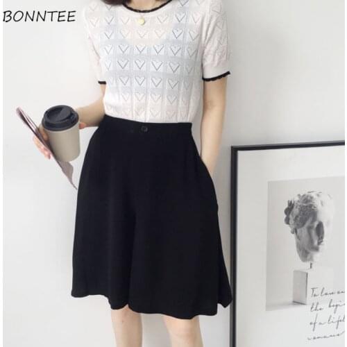 Capris Women Summer All-match Loose Knee-length Comfortable Breathable Fashion Girls Holiday Leisure Casual Elegant Pockets New