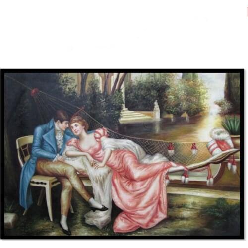 Home decoration Oil Painting Hand painted on Canvas Europe Classical Palace Figure Painting Wall art Picture for Living room #48
