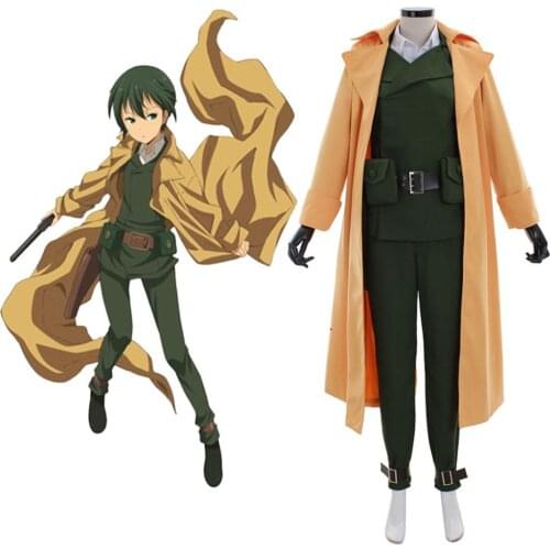 The Beautiful World Kiinos Journey Kino Cosplay Costume Adult Women Uniform Trench Jacket Suit Military Outfit L321
