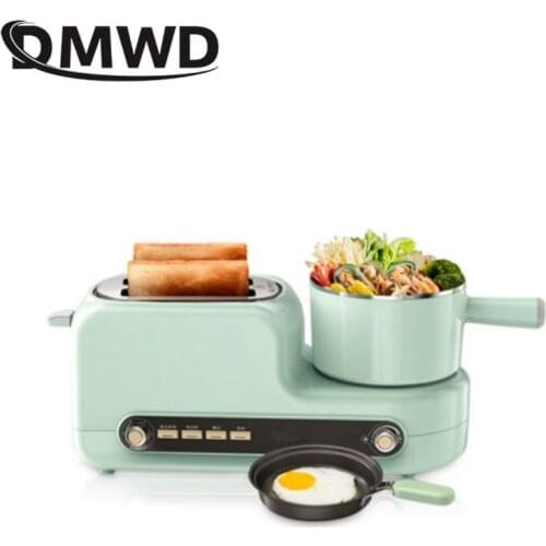 DMWD High quality Multifunctional household toaster Mini breakfast maker 4 in 1 egg steamer sandwich noodles making machine